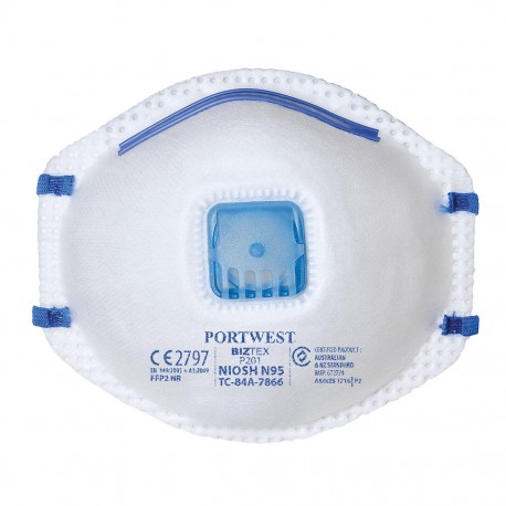 Semi-mască de protecție cu supapă FFP2, P201