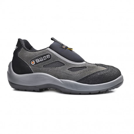 Pantofi de protectie cu bombeu din otel, din piele de caprioara, Quark, B0474