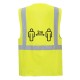 Vesta Executive cu mesaj de distantare sociala 2 m, Hi-Vis Vest-Port CV76