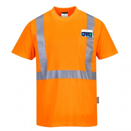 Tricou Hi-Vis cu Buzunar, S190