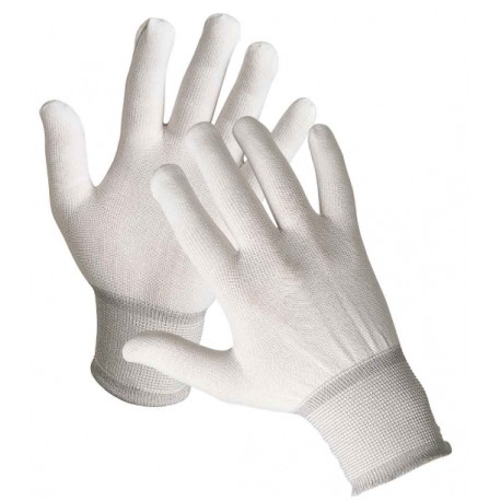 Mănuşi albe tricotate din nylon buclat, BOOBY