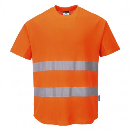 Tricou Hi-Vis din bumbac cu insertii de plasa Mesh, C394