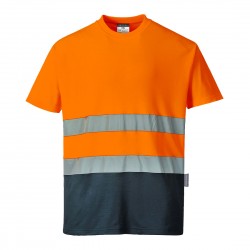 Tricou Bicolor din Bumbac Confort, S173