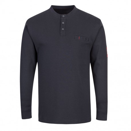 Tricou maneca lunga FR Anti-static Henley, FR32